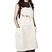Delantal lienzo Conda para la pintura de adultos ropa 3 bolsillos, Natural 31 cm, de 27 pulgadas