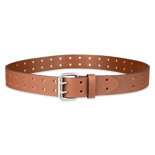 Dickies Men's Leather Double Prong Belt, Brown