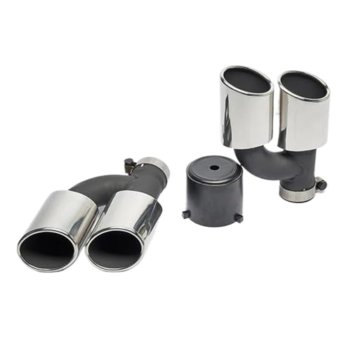 Tubos de escape traseros dobles compatibles con Audi A4 A5 A6 A7, silenciador deportivo de 58mm