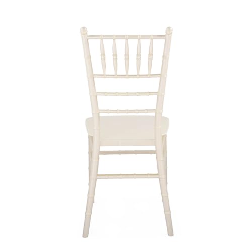 Image of Nilkamal Bliss Plastic Chair | Set of 4 | Royal Look with Balanced Posture Support | for Living Room, Dining Room, Garden, Cafes, Balconies, Weddings & Events | Steel Pearl White