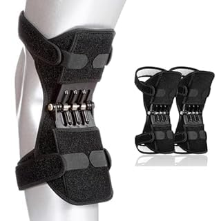 2025 Power Knee Braces Joint Support with 4 Spring, Adjustable Knee Stabilizer Pads for Sports, Knee Support for Pain Relief(2 Pack)