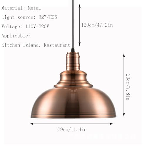Lampe suspendue décorative café JMEDIC éclairage rétro pour table à manger et îlot - 6