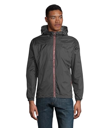 Cazadora de viento Skate chubasquero ligero cortavientos con capucha ropa deportiva exterior
