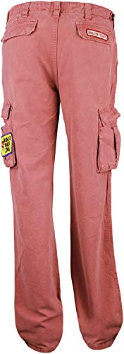 Men's Dylan Cargo Brick Pants with Assorted Patches Red (33)3