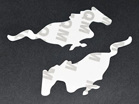 Image of VRT 3D Chrome Emblem Automotive Car, Bike Badges Logo Self Adhesive Sticker (Horse, Silver)