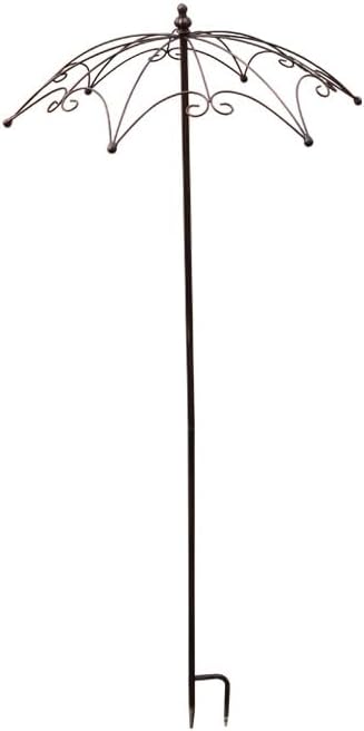 Umbrella Shaped Metal Plant Trellis for Potted Plants Climbing, Indoor and Outdoor Fence Plant Support Trellis for Flower and Vagetable,Bronze,Large