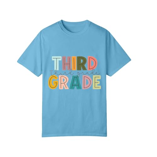 Third Grade T Shirts for Girls Preppy Back to School First Day Preschool Tshirts Tops Baby Toddler Letter Graphic Tees3