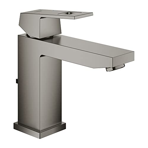 Grohe - Eurocube, mitigeur monocommande lavabo Taille M, Hard Graphite brossé (23445AL0) - 23445AL0