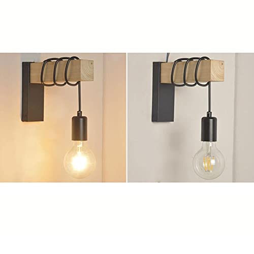 Apliques de pared de hierro minimalistas E27 para iluminación interior de hogar 4