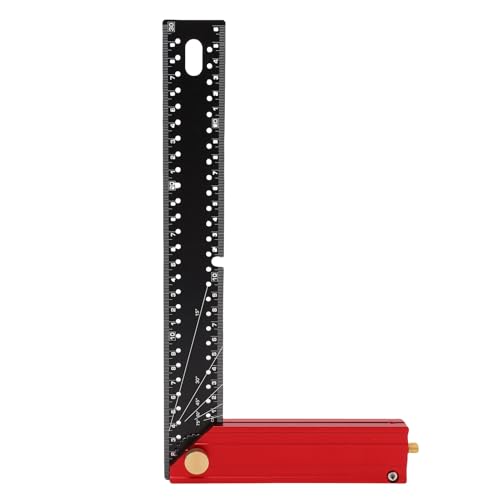 Équerre de charpentier métrique 300 mm en alliage d'aluminium pour traçage à 90°