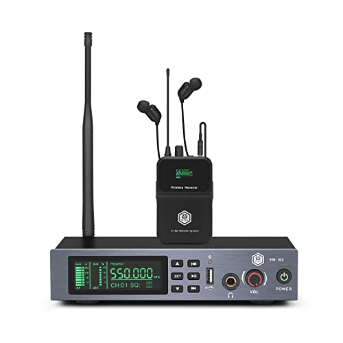 W IN-MIX EM100 UHF���C�����X�C���C���[���j�^�[�V�X�e�� ? 1�`�����l�� �{�f�B�p�b�N1�t�� Mono IEM�V�X�e���APLL�e�N�m���W�[�A300�t�B�[�g�͈̔́A���C�u�X�e�[�W�A���R�[�f�B���O�X�^�W�I�A�~���[�W�V���������̒��჌�C�e���V
