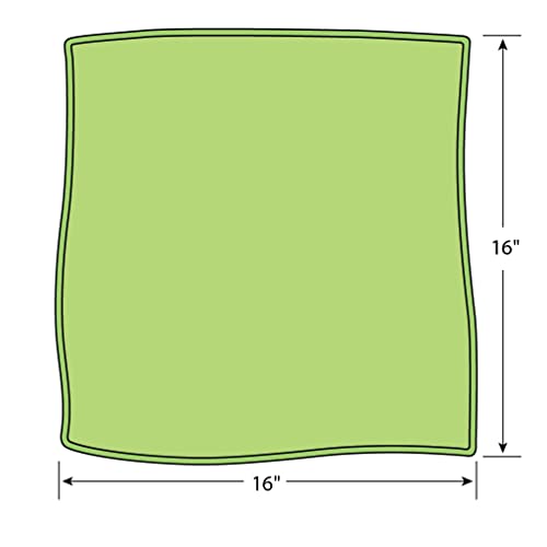 Microfiber Towel 16X16 Green, 300 GSM,18 DZ/MC