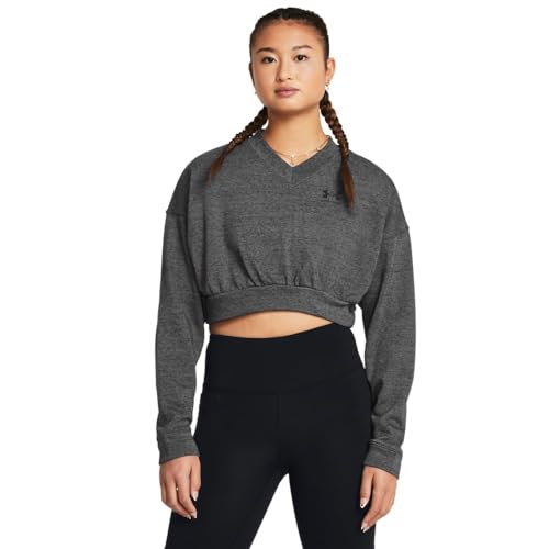 Under Armour Women's Rival Terry Oversized Cropped Crew Neck Sweatshirt