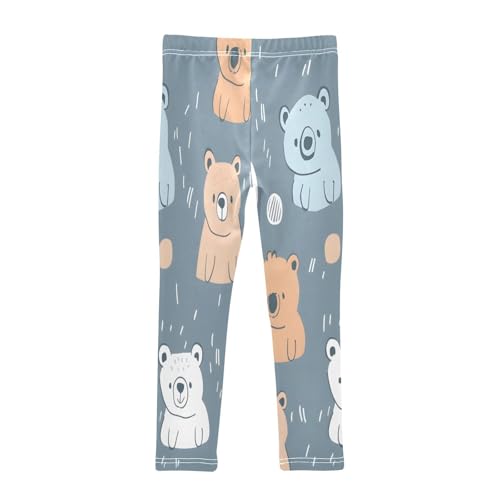 Bolaz Toddler Girls Leggings Printed Yoga Pants Leggings Cartoon Bear for Kids2