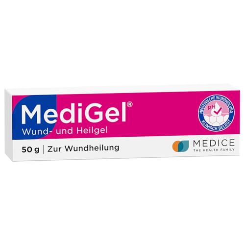 MediGel 50 g - Salbe zur Wundheilung - Hydroaktives Lipogel mit Zink & Eisen bei akuten Wunden - reduziert die Narbenbildung - ohne Klebegefühl - Wundsalbe