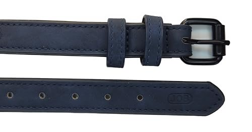 Jacks O Be Hundehalsband Halsband Name Gravur personalisiert Haustier Hund Katze Leder (Blau, M)