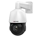 4K 8MP PTZ POE IP Camera Outdoor,360°Pan 90°Tilt 18X Optical Zoom,Human Auto Tracking,Human/Vehicle Detection,Two-Way Talk,328ft IR Night Vision,MicroSD 512GB PTZ Camera,compatible for Blue Iris