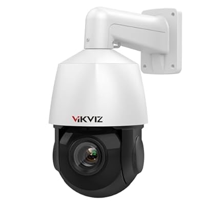 4K 8MP PTZ POE IP Camera Outdoor,360°Pan 90°Tilt 18X Optical Zoom,Human Auto Tracking,Human/Vehicle Detection,Two-Way Talk,328ft IR Night Vision,MicroSD 512GB PTZ Camera,compatible for Blue Iris