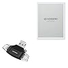 BoxWave Smart Gadget Compatible with Fujitsu Quaderno A4 (13.3 in) – AllReader SD Card Reader, microSD Card Reader SD Compact USB – Jet Black