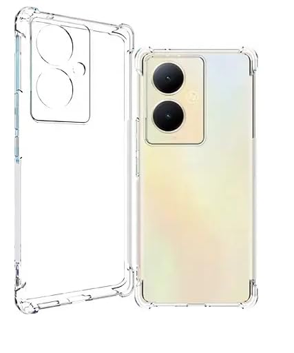 Image of for Back Case Cover Bumper Flexible Silicone Transparent Back Cover for vivo V29 Lite- Transparent
