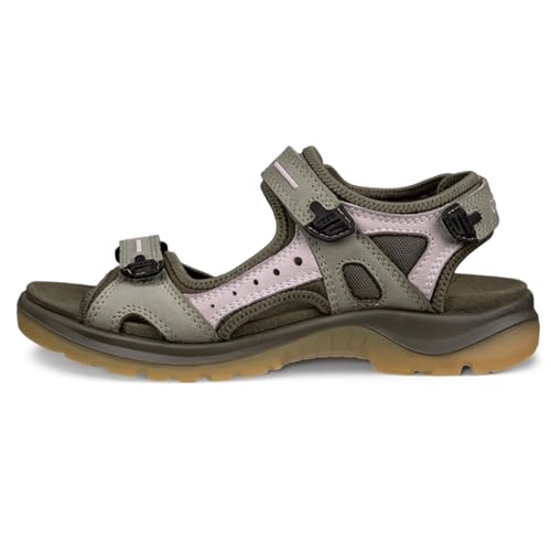 ECCO Women's Yucatan Sport Sandal, Vetiver/Violet Ice/Tarmac Nubuck, 8-8.52