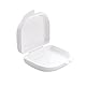 ULTNICE 2 X Zahnspangendose Mit BelüFtungslöChern Und Schnappverschluss, Prothesendose, Aufbewahrungsbox FüR Retainer, Prothese, Weiß, 8,5 X 8,2 X 2,8 Cm