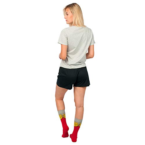 Kit 2 Conjunto de Pijamas Short Dolll Básico Part.B (M, Branco, Preto e Cinza)