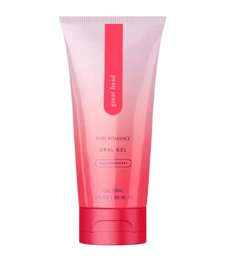 Pure Romance - Great Head Oral Gel Relax Throat Curb Gag Reflex - Pink Strawberry - 3 Fl Oz (90ml)