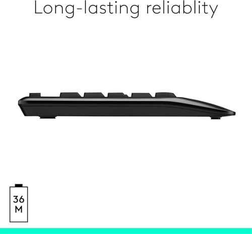 Image of Logitech MK345 Wireless Keyboard and Mouse Combo with Palm Rest, 2.4 GHz USB Receiver, Compatible with PC, Laptop, Black (Pack of 4)