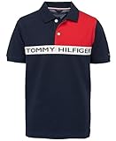 Tommy Hilfiger Boys' Short Sleeve Fashion Polo Shirt, Nasir Swim Navy, 3T