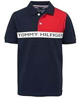 Tommy Hilfiger Boys' Short Sleeve Fashion Polo Shirt, Swim Navy, 4
