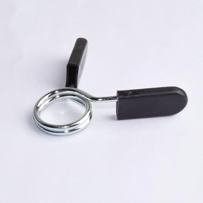 4pcs 1 Inch Barbell Clamps, Spring Clip Collars Bars Clips Fitness Weight Lifting Dumbbell Weight Bar Clip Clamps for Many Gym Equipment Strength Training Accessory