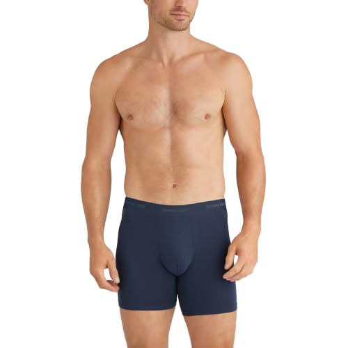 Image of Tommy John Men's Luxe Modal 6 inch Mid-Length Boxer Brief Underwear 3-Pack