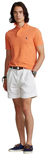 Image of POLO RALPH LAUREN Men Custom Fit Mesh Pony Logo Shirt (XXL, PeachOrange)