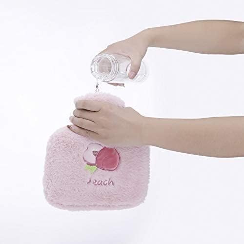 Hot Water Bottle, Winter Hot Water Bottle with Velvet Cover Hand Warmer Stress Pain Relief Winter Warm Heat Hand Feet Hot Water Bag Warming Bag (Color : A2) (Color : A1)