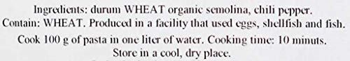 Italian Pasta Fantasia/Donne Del Grano Organic Red Hearts "Cuoricini" Colored Pasta, 17.6oz (500gm), Pack of 2