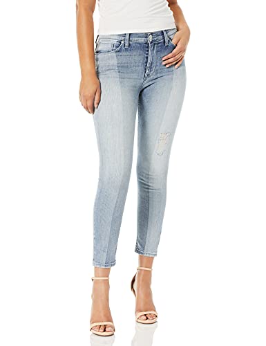 Jean Barbara Court Super Skinny Taille Haute Hudson pour Femme en Denim Stretch