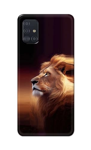 Image of PRINTFIDAA Printed Hard Back Cover Case for Samsung Galaxy M31s Back Cover (Danger Lion) -112
