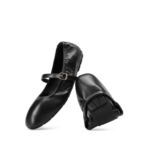 DREAM PAIRS Zapatos de Ballet para Mujer, Planos y Plegables, con Punta Cuadrada, cómodos y fáciles de Poner, Ideales para Vestir y para el Trabajo,Size 36.5,Negro,DWUMFA2534