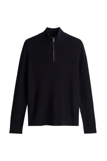 a to z creation Men Fleece Solid Half Zipper Long Sleeve Winter Wear Pull On Sweatshirt (in, Alpha, Small, Regular, Navy Blue)-picture-36