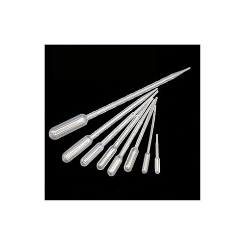 MMLFX Pipeta de Laboratorio de 100 Piezas 0.2/0.5/1/2/3/5/1 0 ml Plástico de Recipiente Graduado de plástico gotero de gotera de gotero Paja (Size : 2ML)
