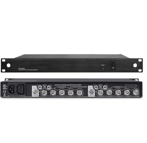 Generic UHF Antenna Distribution System for Shure SLX-D Wireless Microphone System with 2 Active Directional Antenna Paddles