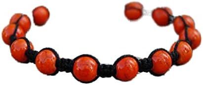 WORLD WIDE GEMSJewelry Orange Stone Bracelet,Gemstone Shamballa Bracelet,Good Luck Bracelet,Man,Women,Beaded,Boho,Yoga,Healing Stones,Orange Bracelet