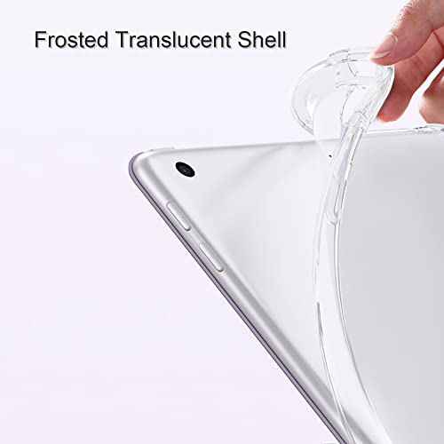 Case for iPad Pro 9.7 2016(Old Model), Lightweight Slim Auto Sleep/Wake Trifold Stand Smart Cover, Soft TPU Frosted Translucent Back Pencil Holder Case for iPad Pro 9.7 Inch, Gray Purple