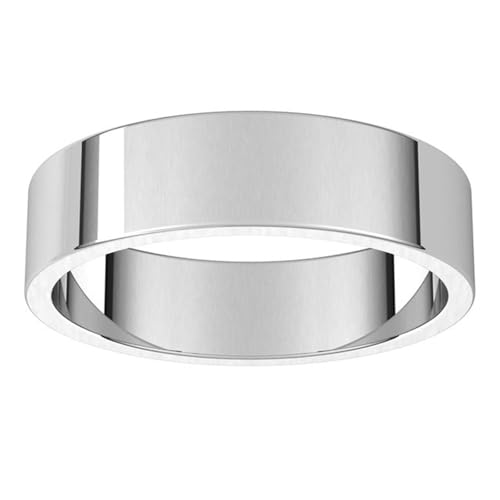 Wedding Bands for Women Men 4mm 5mm 6mm 7mm 8mm Wide Flat Plain Wedding Band 925 Sterling Silver 10K 14K 18K Gold Band Ring