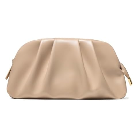 SWEETV Dressy Vegan Leather Clutch Purse for Women Formal, Soft Pleated PU Evening Clutch for Weddings, Proms, Cocktail-Gemma Cover