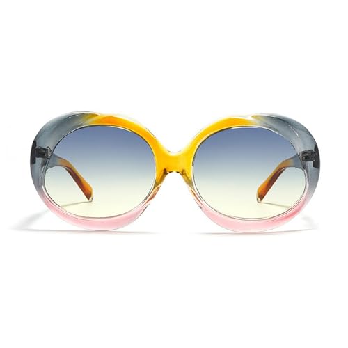 laureles Classic Vintage Women's Sunglasses Oversized Round Frame Sun Glasses Men Orange Blue Shades UV400