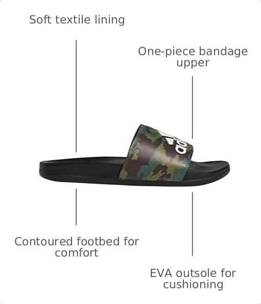 Image of unisex-adult Adilette Comfort Black /Black /White 13