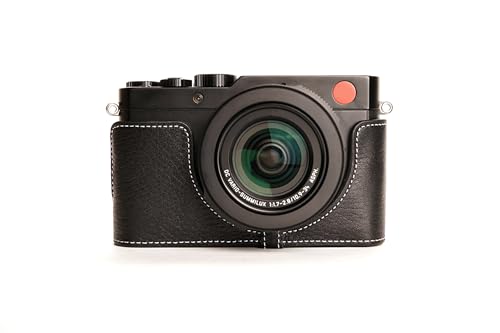 Demi-étui cuir véritable Leica D-LUX Type 109 D-LUX7 housse noir fait main