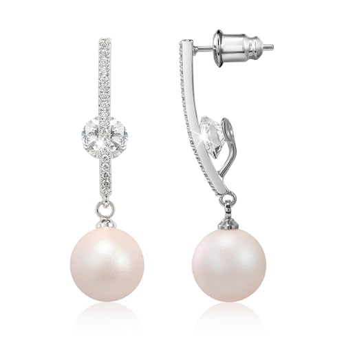 Boucles d'oreilles perles 10mm pendantes et clous pour femmes